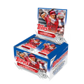 Stacked 2023 baseball trading card jumbo boxes with colorful Topps Update Series packaging shown at an angle