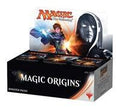 Sealed Magic: The Gathering booster box featuring Magic Origins artwork and card booster packs in retail packaging.