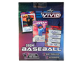 2024 Leaf Vivid baseball hobby box packaging showing colorful player artwork and product labeling on a white background.