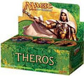 Sealed booster box of Theros set with mythic and rare card artwork visible on the front