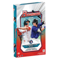 2026 Bowman baseball hobby box with glossy card art stacked on a plain white background