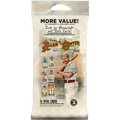 Stacked baseball trading card fat pack with colorful vintage-style player cards and branded packaging