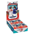 2026 Bowman Baseball jumbo box with colorful card graphics and sealed packaging on a white background