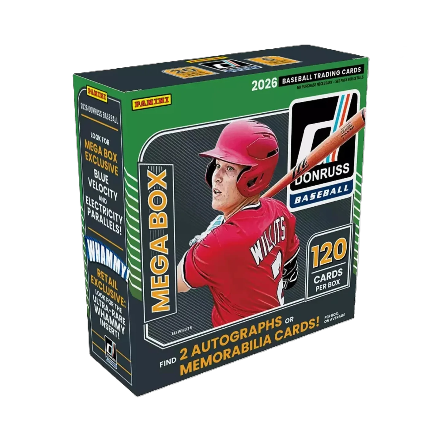 Opened box of 2026 baseball card packs and hobby boxes arranged on a table with colorful pack wrappers