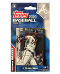 2020 Topps Atlanta Braves team baseball card set fanned out showing players and team logo