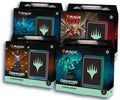 Ornate commander deck box with duskmourn horror artwork, dark gothic palette and metallic accents on display