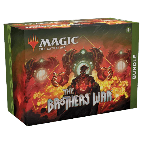 Boxed trading card bundle with illustrated sci-fi steampunk characters and a metallic emblem on the cover