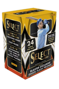 Six-pack hobby blaster box of 2025 baseball trading cards with colorful Select logo and sealed packaging