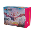 Bundle box for a trading card game expansion showing colorful jungle and cavern artwork with emblem and cards peeking out