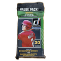 Jumbo value pack of 2026 baseball trading card blaster with colorful team logos and player images on pack front