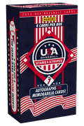 Hobby box of 2025 USA Stars & Stripes baseball cards with red, white, and blue patriotic box art